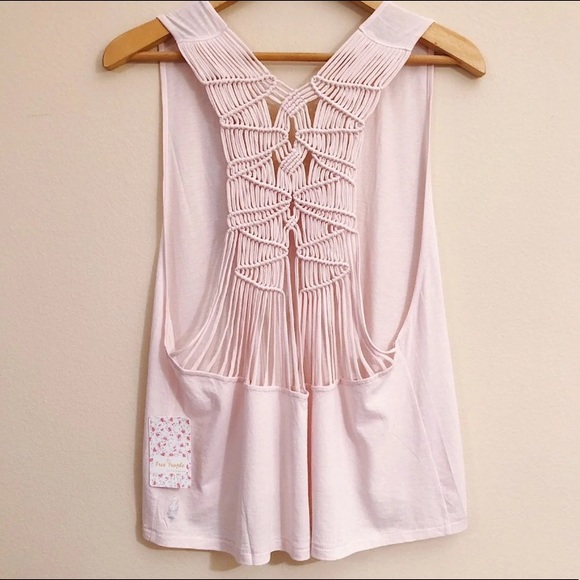 FREE PEOPLE Wilder Macrame Racerback Tank BNWT - Picture 11 of 13